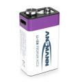 Ansmann 1604d Nimh Batteries - 1× 9v E block Li ion Akku 400 Mah, Usb c Charging Cable - 1315-0005